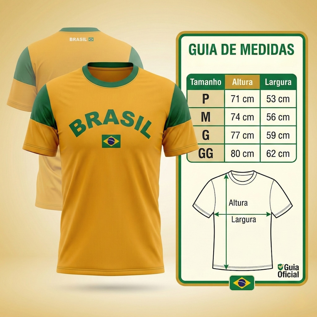 Imagem 5 do produto Camisa do Brasil Dengo Copa Do Mundo 2026 Braziline Masculina