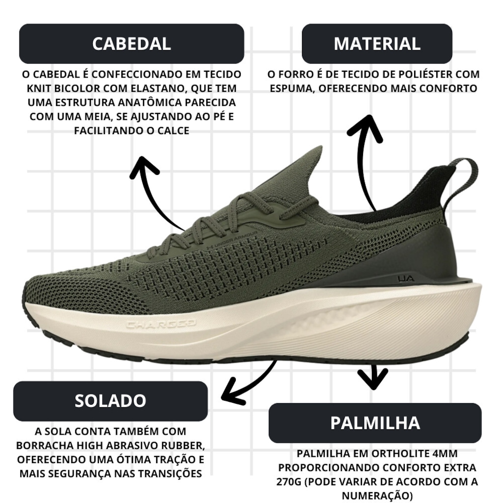 Imagem 5 do produto Tênis Unissex Under Armour Charged Quicker 2
