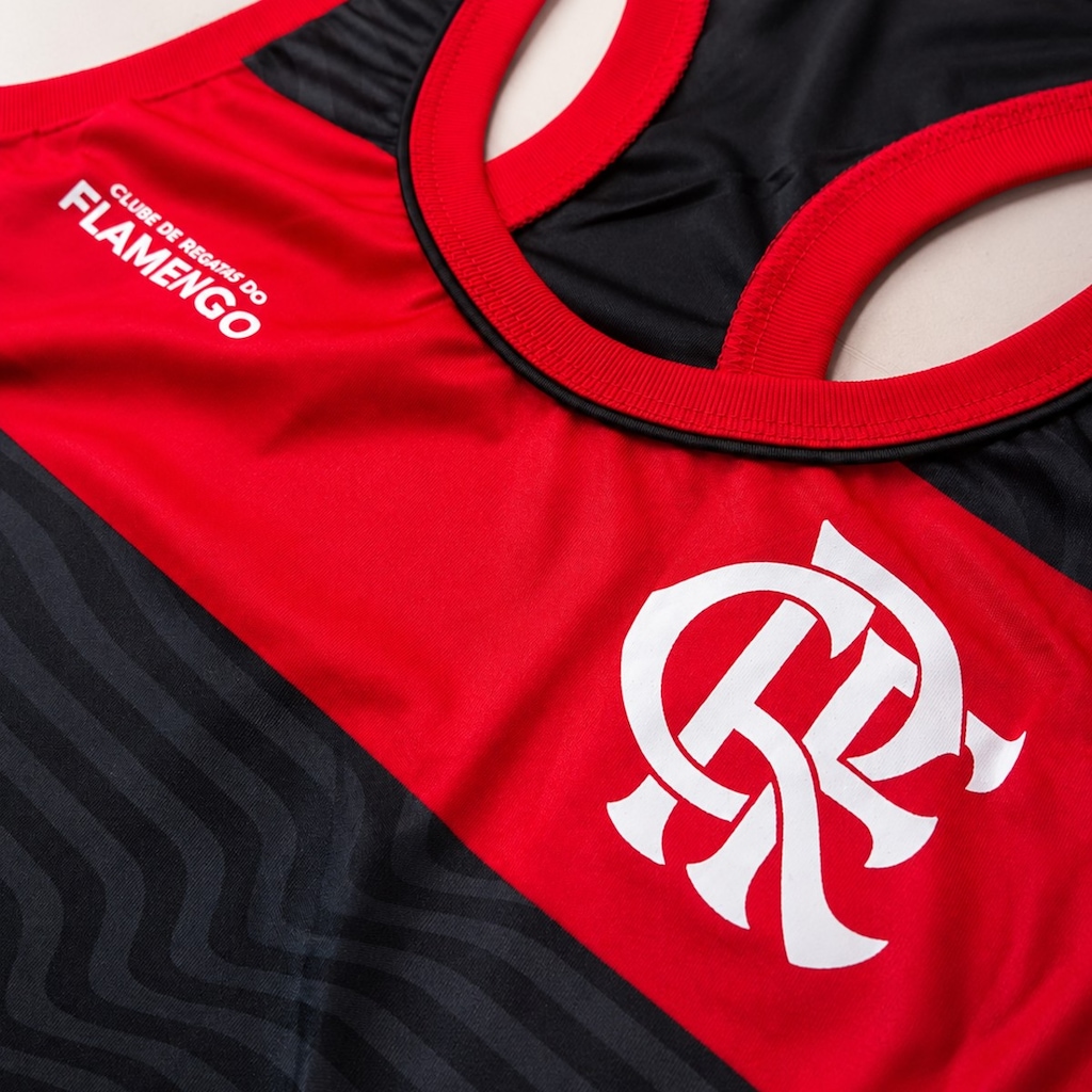 Imagem 3 do produto Camiseta Regata do Flamengo Presença Rubro Negro Braziline - Feminina