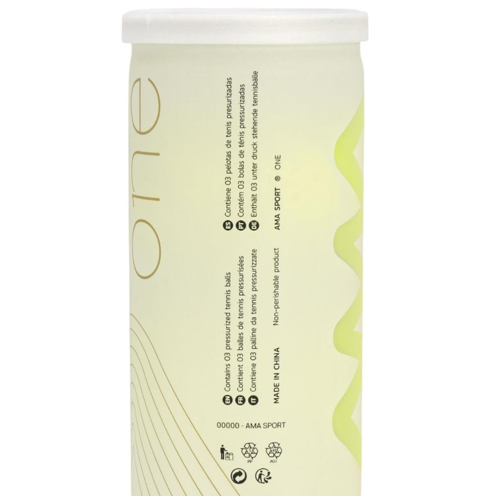Imagem 3 do produto Bola de Tênis Ama Sport One - Tubo com 03 Bolas