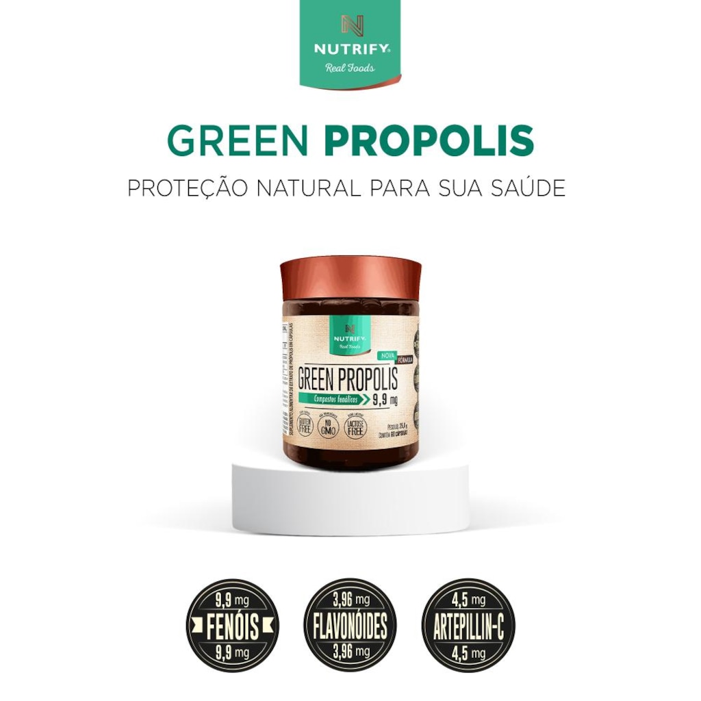 Imagem 2 do produto Nutrify Green Propolis 60 cápsulas