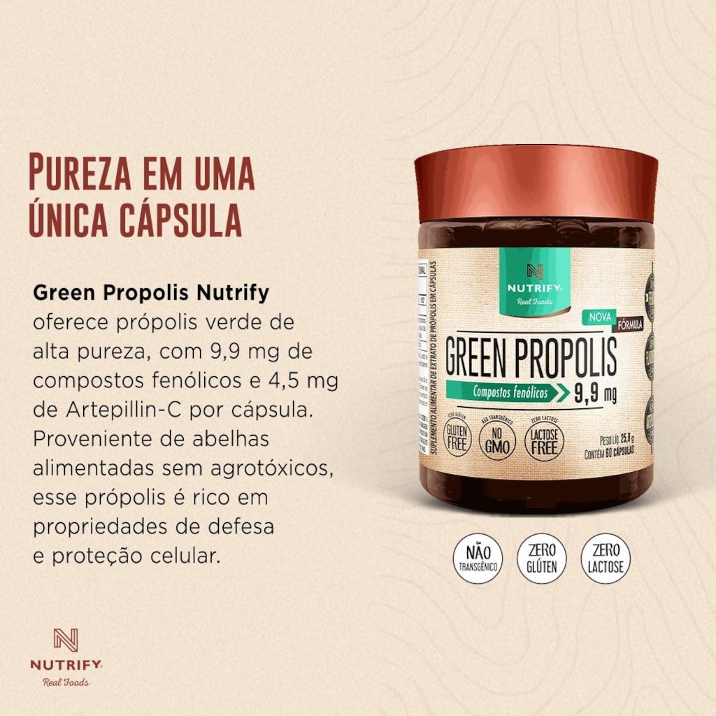 Imagem 3 do produto Nutrify Green Propolis 60 cápsulas