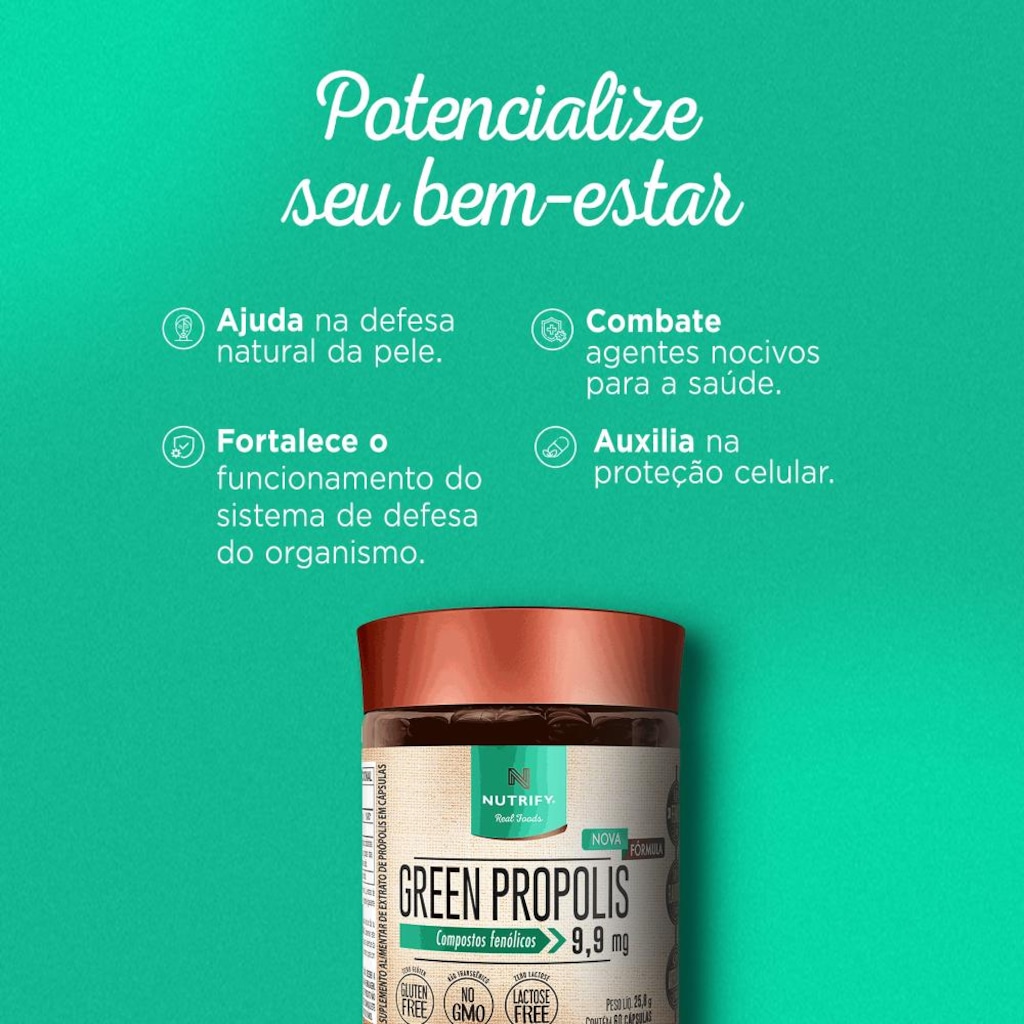 Imagem 5 do produto Nutrify Green Propolis 60 cápsulas