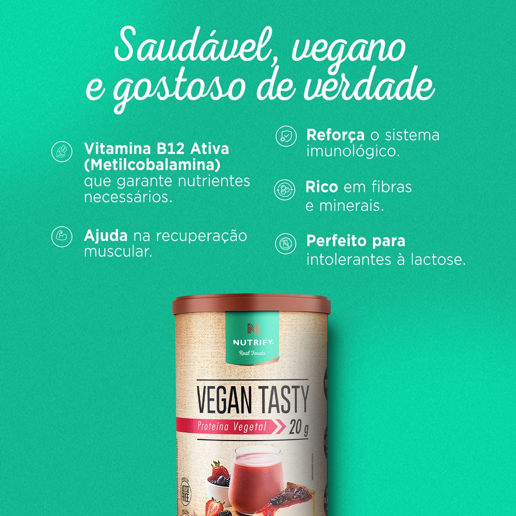 Imagem 4 do produto Nutrify Vegan Tasty Proteína Vegetal em Pó - 420g