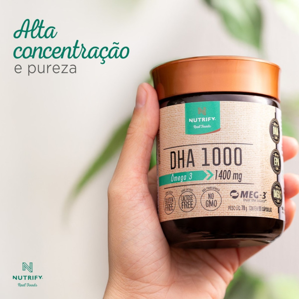 Imagem 2 do produto Nutrify DHA 1000 - Ácidos Graxos Ômega 3 - 120 Cápsulas