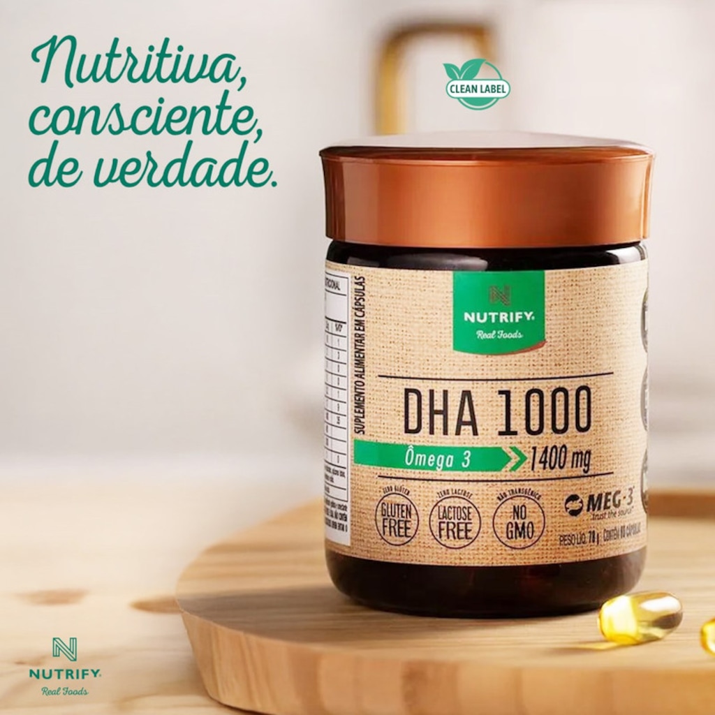 Imagem 5 do produto Nutrify DHA 1000 - Ácidos Graxos Ômega 3 - 120 Cápsulas