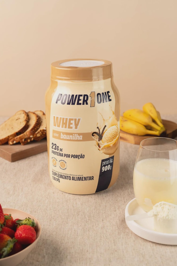 Imagem 3 do produto Whey Protein Concentrado Baunilha 900g Power1One