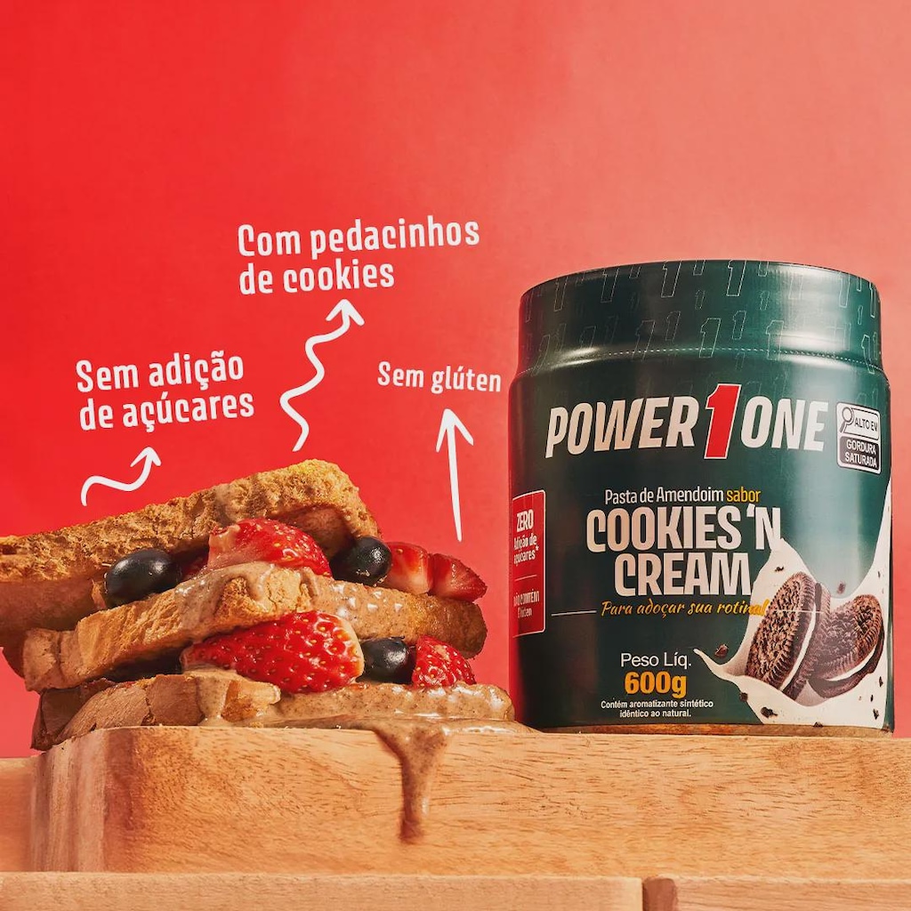 Imagem 5 do produto Pasta de Amendoim sabor Cookies n Cream 600g