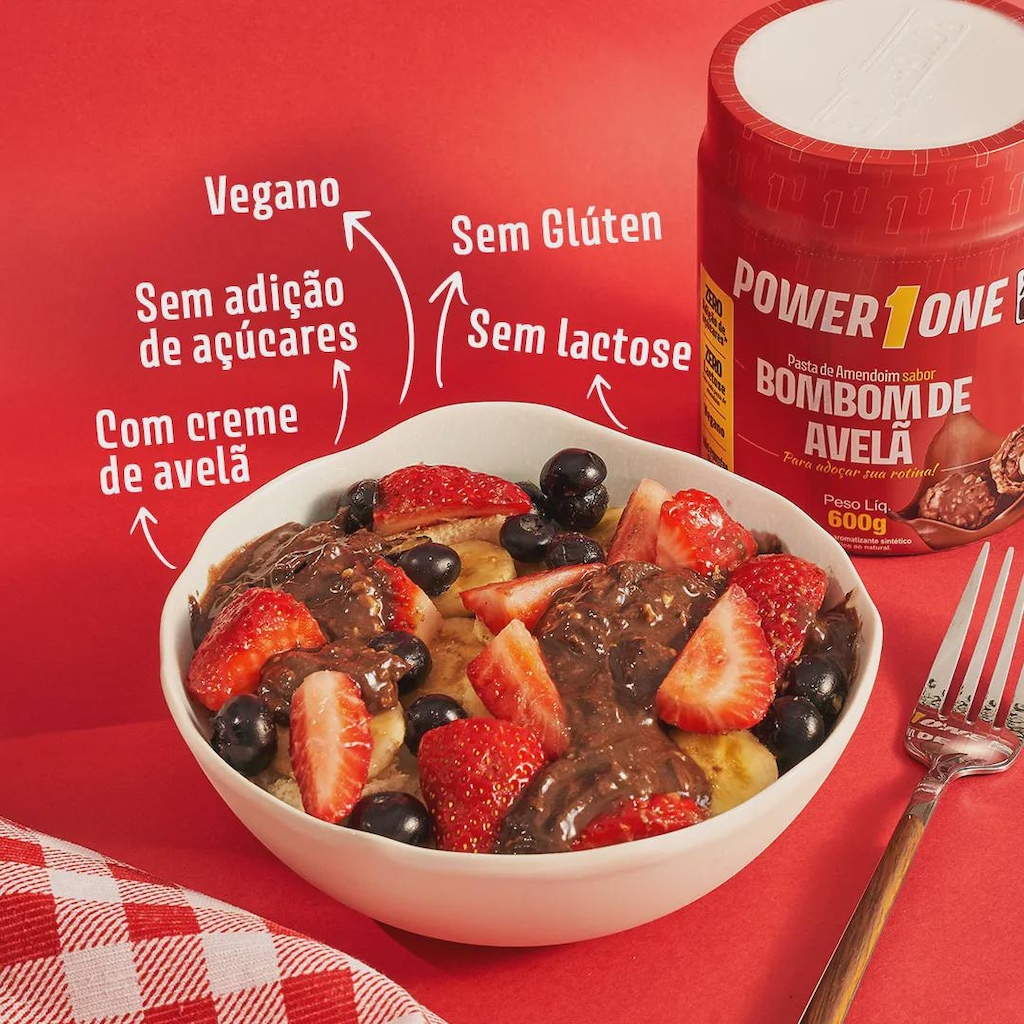 Imagem 3 do produto Pasta de Amendoim sabor Bombom de Avelã 600g