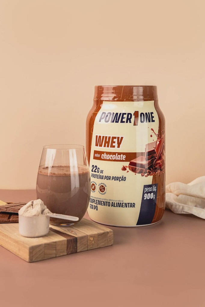 Imagem 3 do produto Whey Protein Concentrado Chocolate 900g Power1One