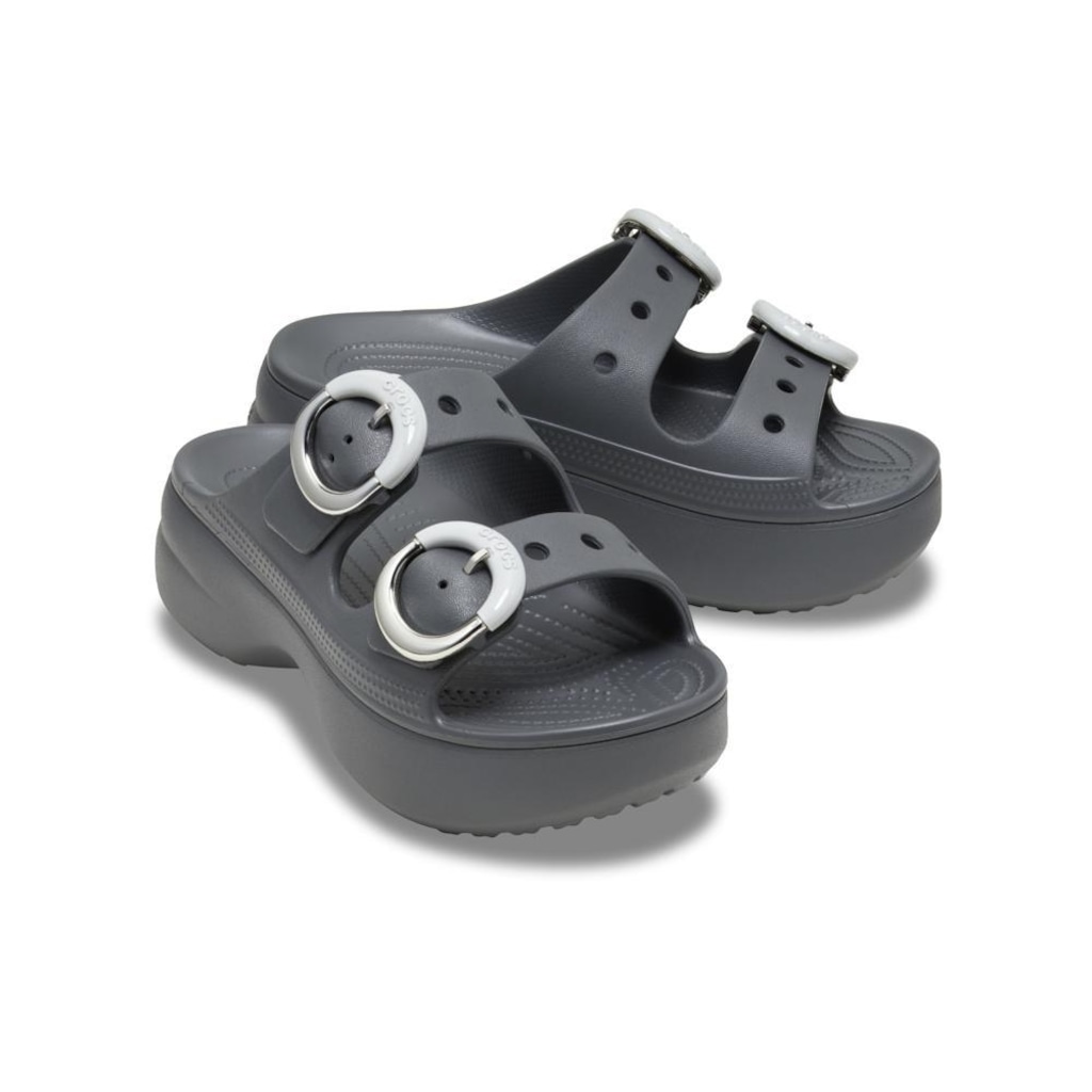 Imagem 3 do produto Sandália Crocs Saturday Platform Dipped Buckle Sandal Carbon - Unissex