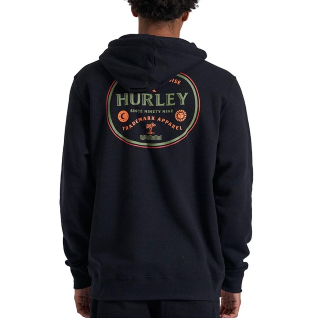 Imagem 2 do produto Blusão de Moletom Canguru Hurley Bottle Masculino