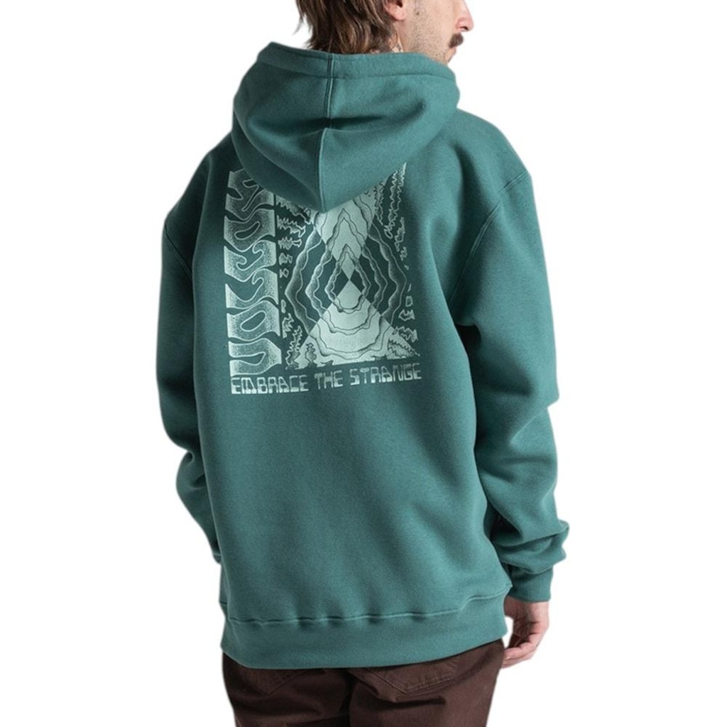 Imagem 2 do produto Blusão de Moletom Canguru Volcom Embrace Strange Masculino