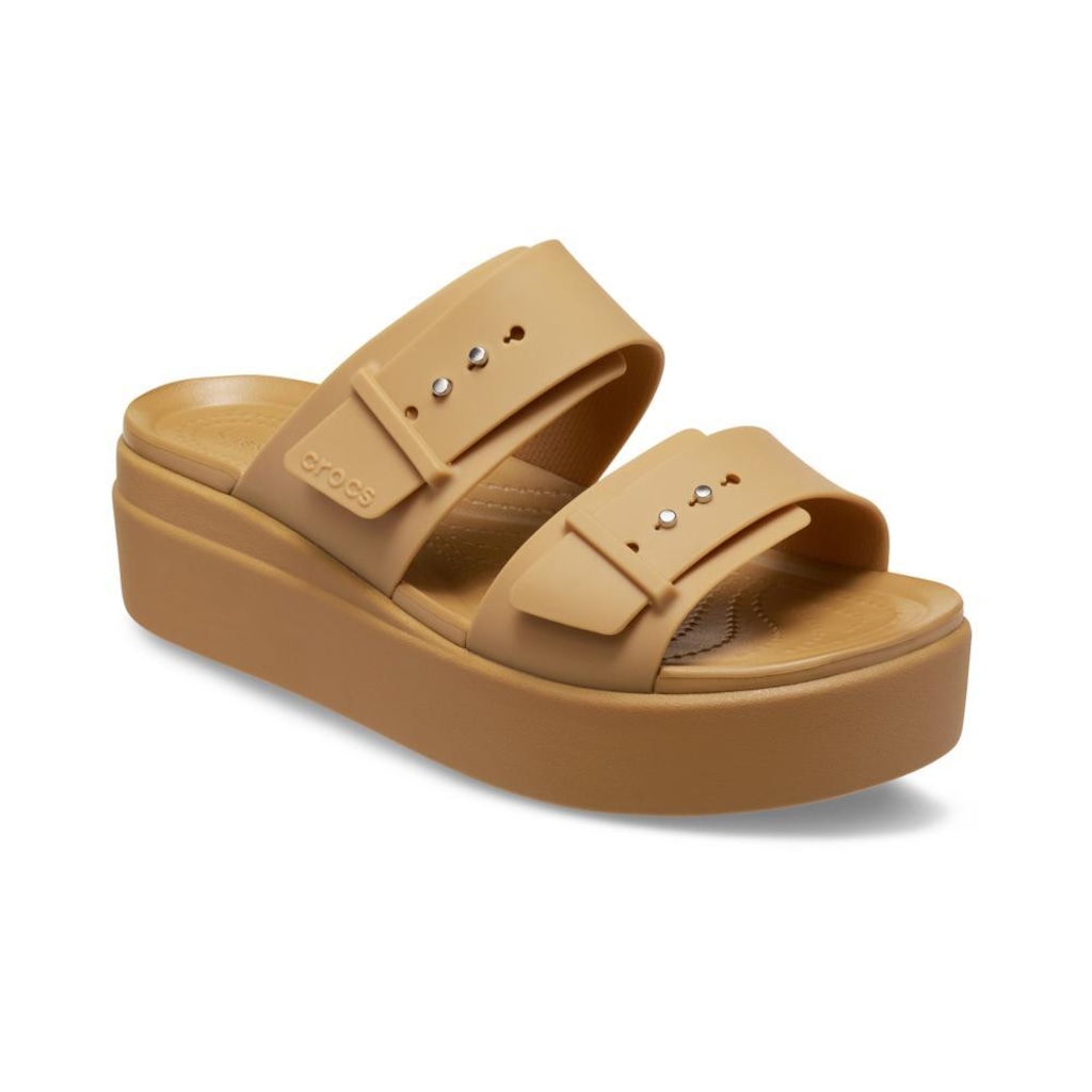 Imagem 2 do produto Sandália Crocs Brooklyn Low Wedge W Sandal Umber - Unissex