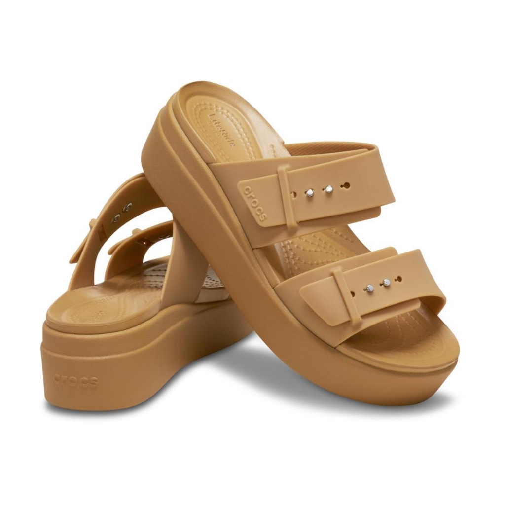 Imagem 3 do produto Sandália Crocs Brooklyn Low Wedge W Sandal Umber - Unissex