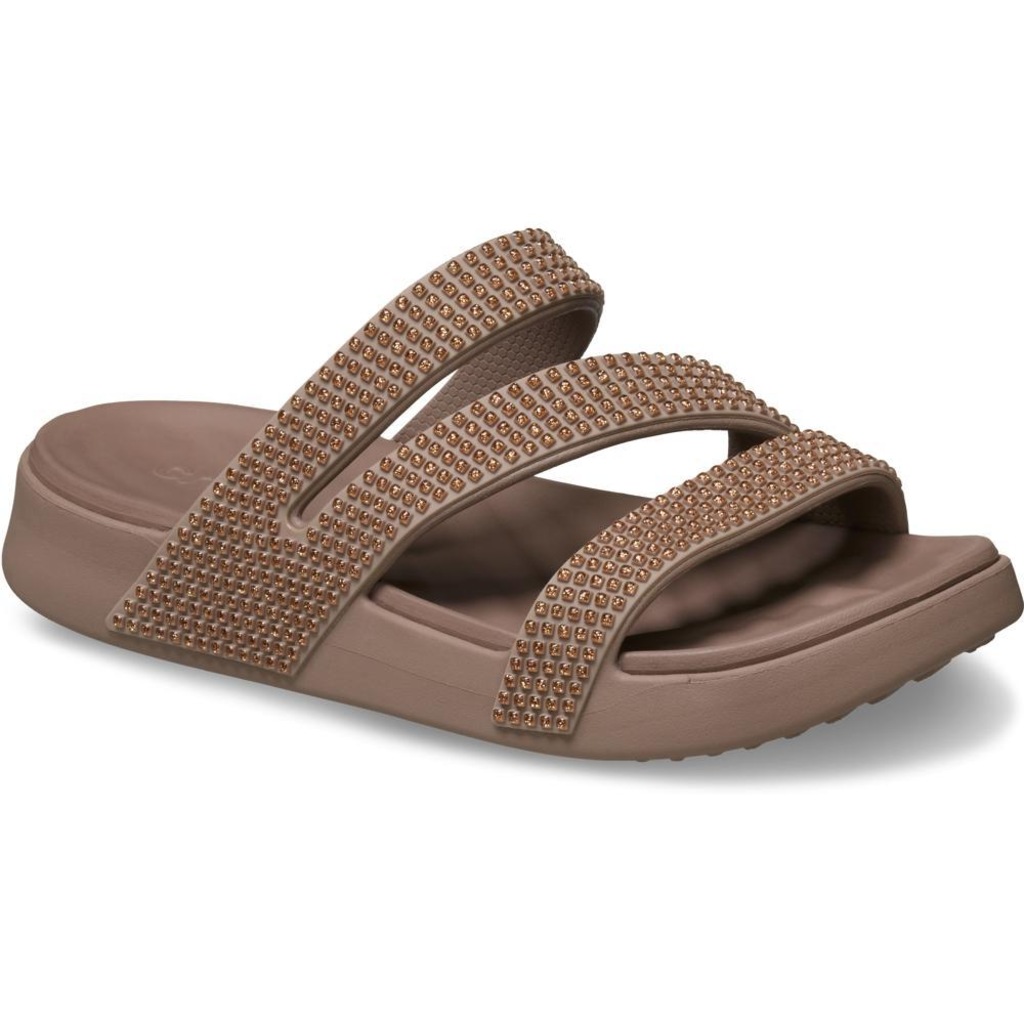 Imagem 2 do produto Sandália Crocs Getaway Gems Strappy Sandal Latte - Unissex