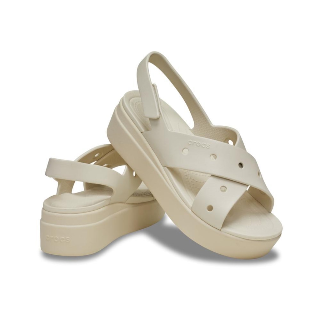 Imagem 3 do produto Sandália Crocs Brooklyn 4U Cross Strap Sandal Frappe - Unissex