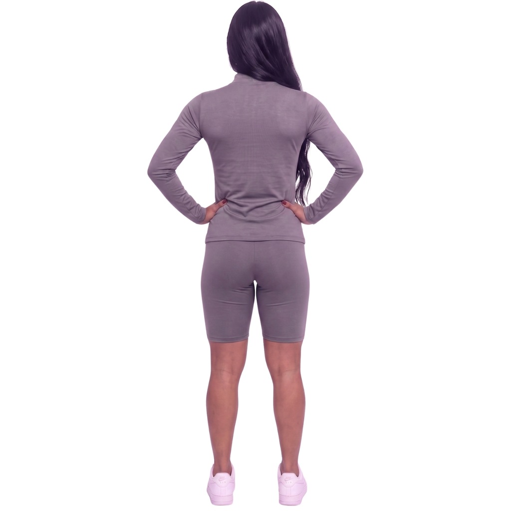 Imagem 3 do produto Conjunto Fitness Blusa Térmica Proteção UV e Bermudinha Suplex Vekyo
