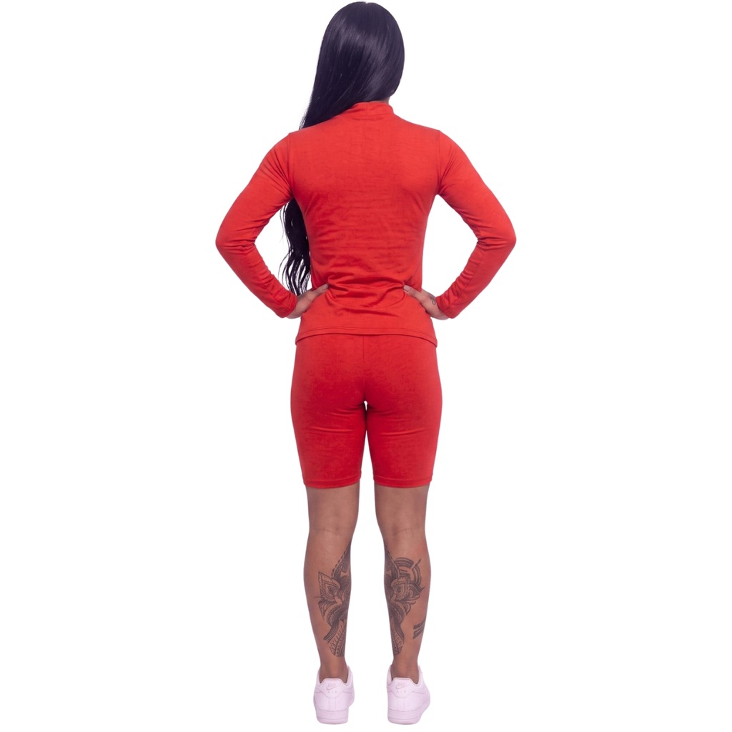 Imagem 3 do produto Conjunto Fitness Blusa Térmica Proteção UV e Bermudinha Suplex Vekyo