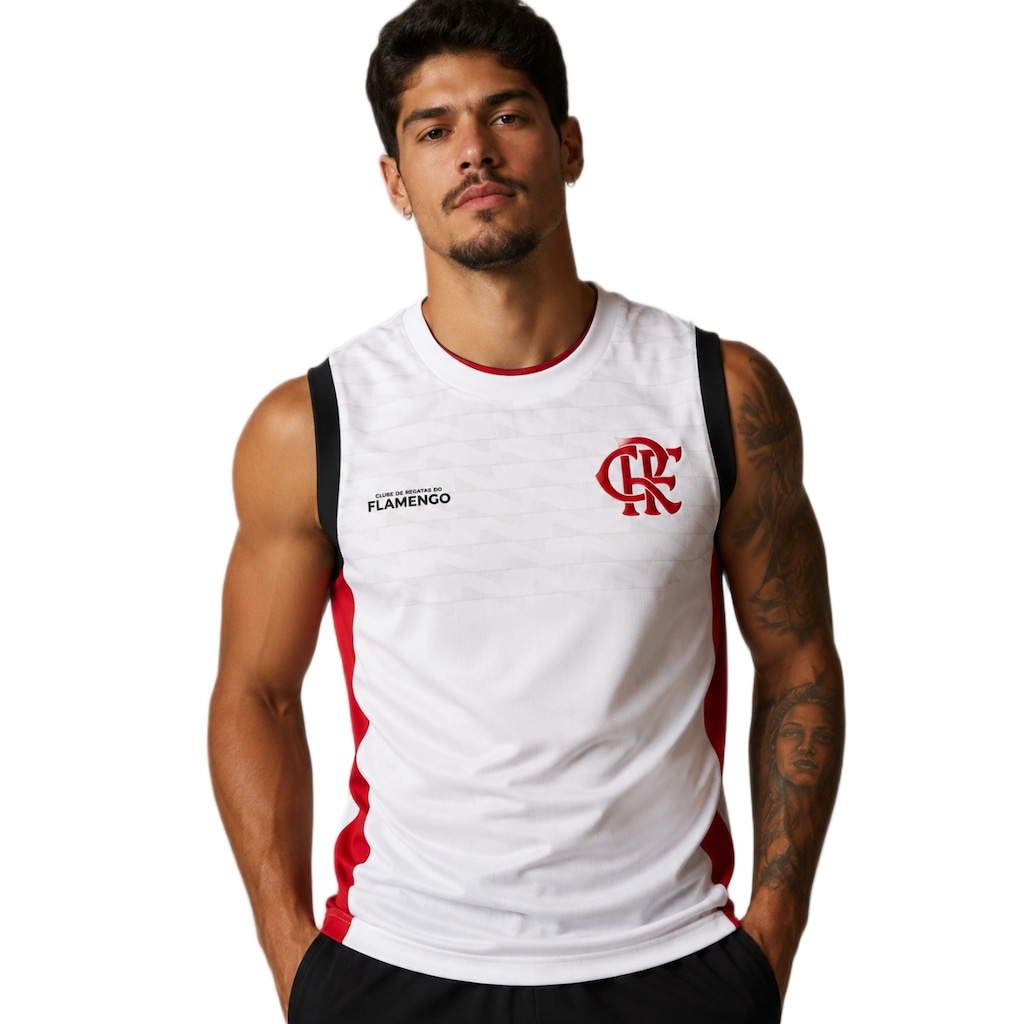 Imagem 2 do produto Camiseta Regata Flamengo Estalo Clássica Braziline - Masculina