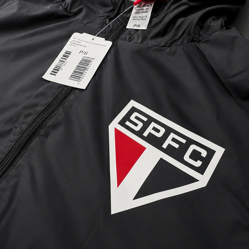 Imagem 3 do produto Jaqueta Corta Vento do São Paulo Clássica Tricolor Braziline - Masculina