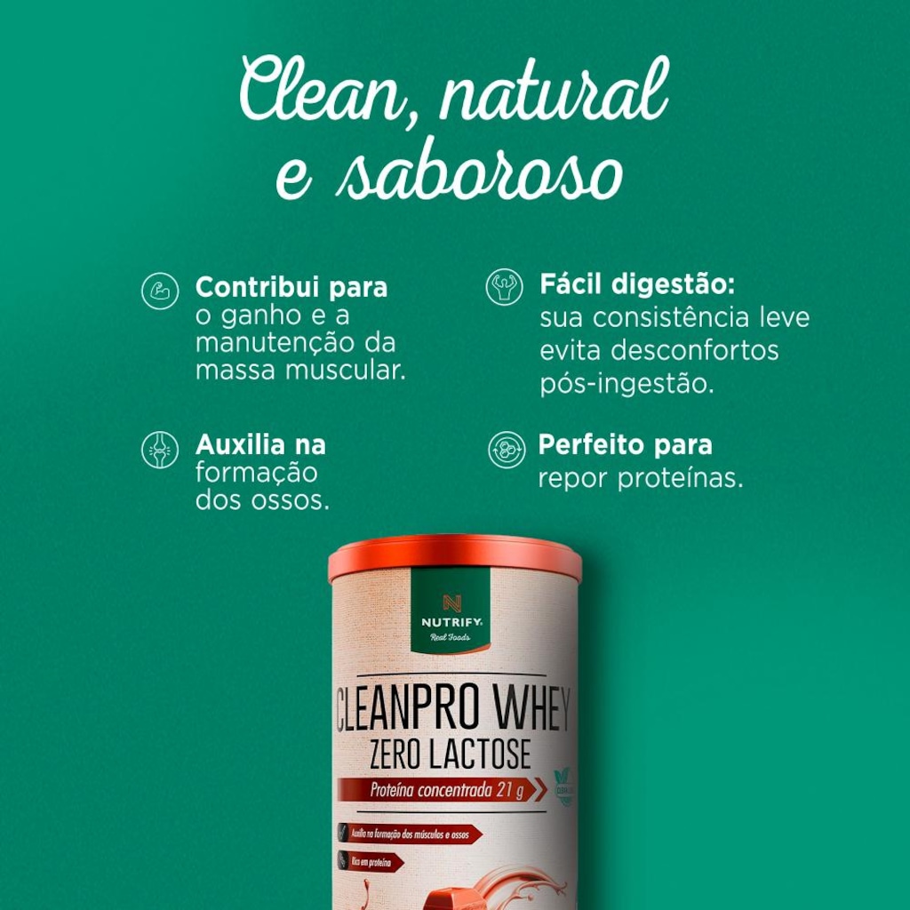 Imagem 4 do produto Nutrify CleanPro Whey Zero Lactose 450g