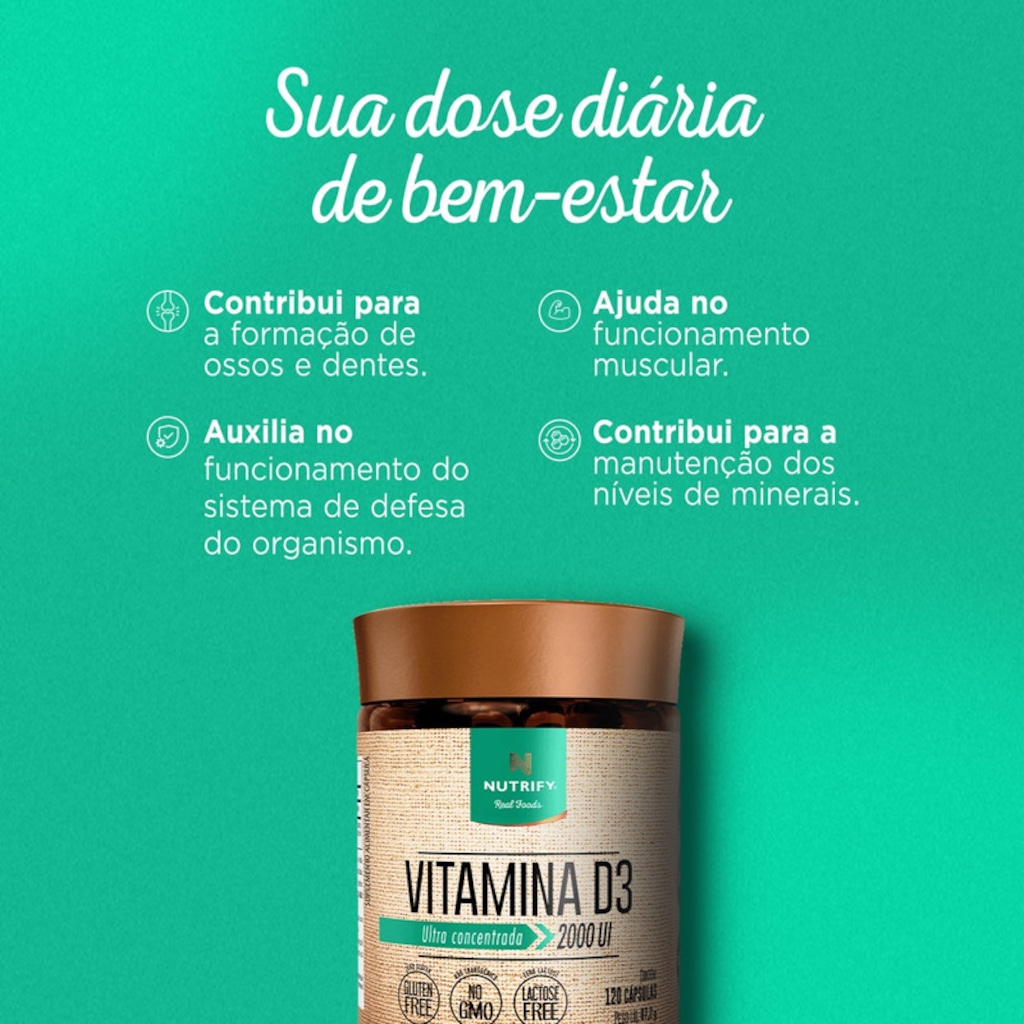 Imagem 3 do produto Nutrify Vitamina D3 2.000 UI - 120 Cáps
