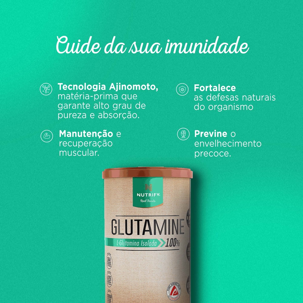 Imagem 4 do produto Nutrify Glutamine L-Glutamina Isolada 500g