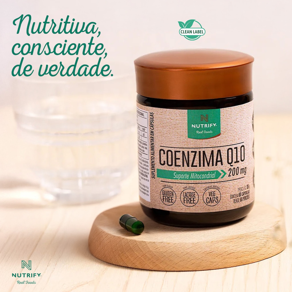 Imagem 4 do produto Nutrify Coenzima Q10 200mg com Vitamina E 60 Caps