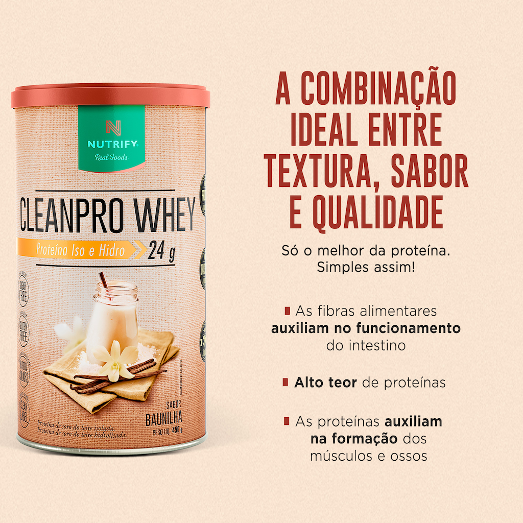 Imagem 2 do produto Nutrify Proteína CleanPro Whey 450g
