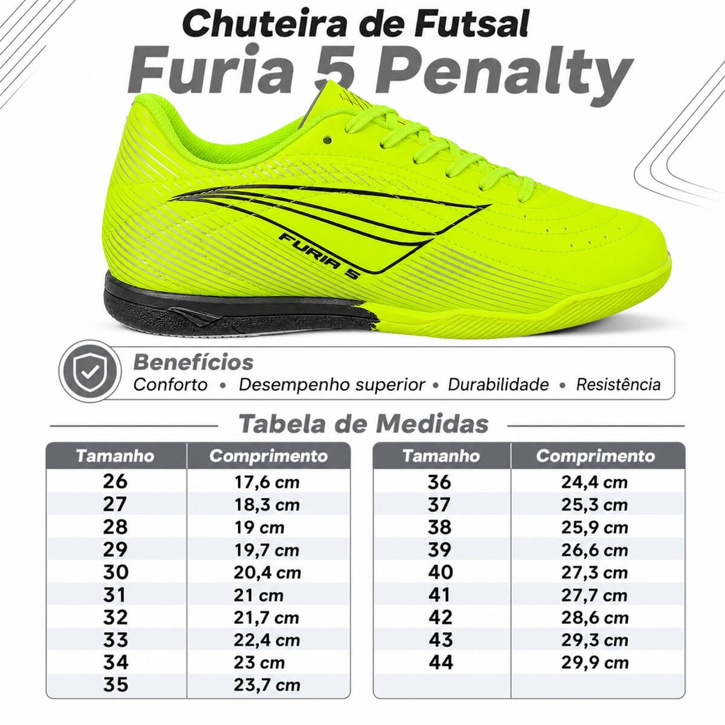 Imagem 5 do produto Chuteira Futsal Adulto Penalty Furia 5