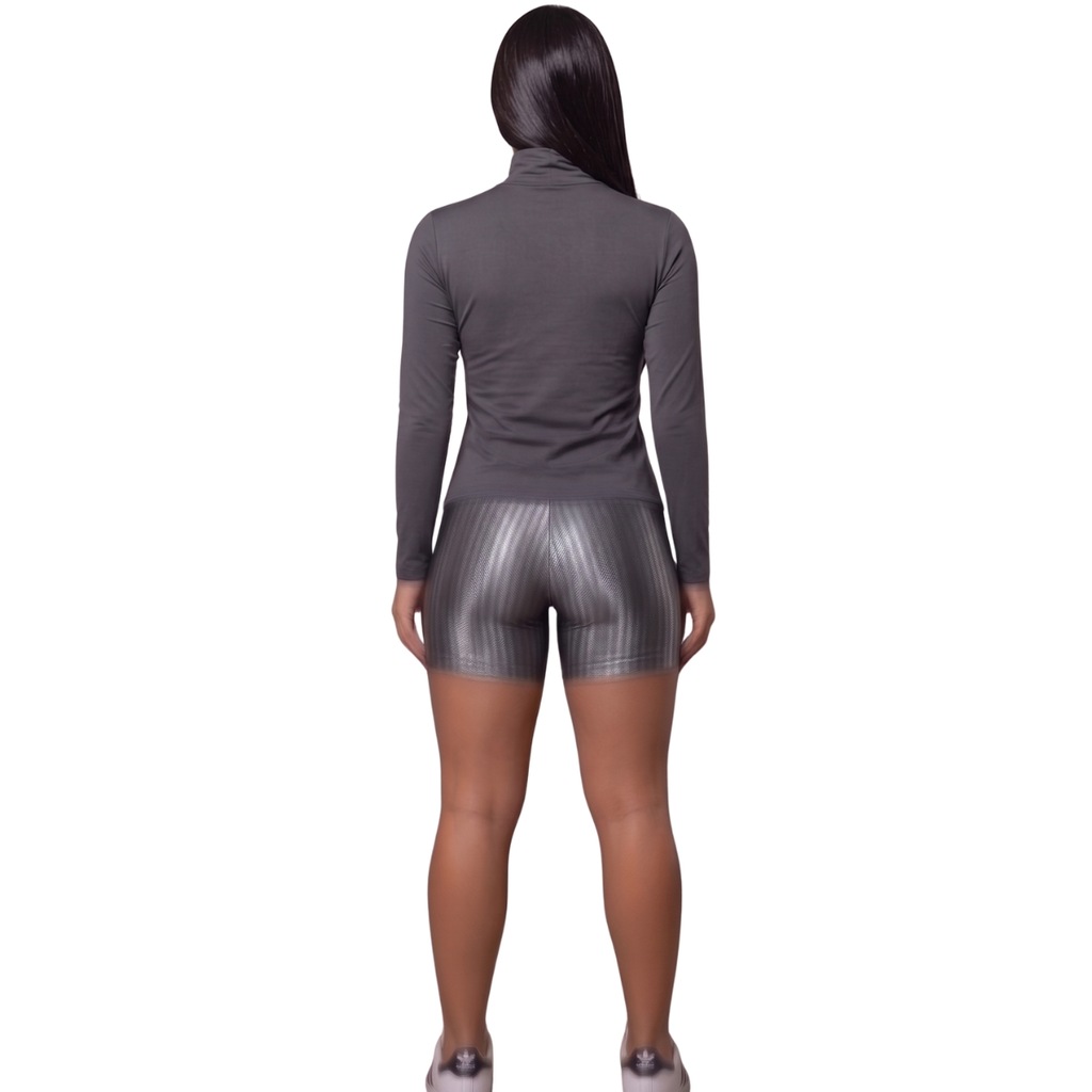 Imagem 3 do produto Conjunto Fitness Blusa Térmica Proteção UV e Short New Zig Vekyo