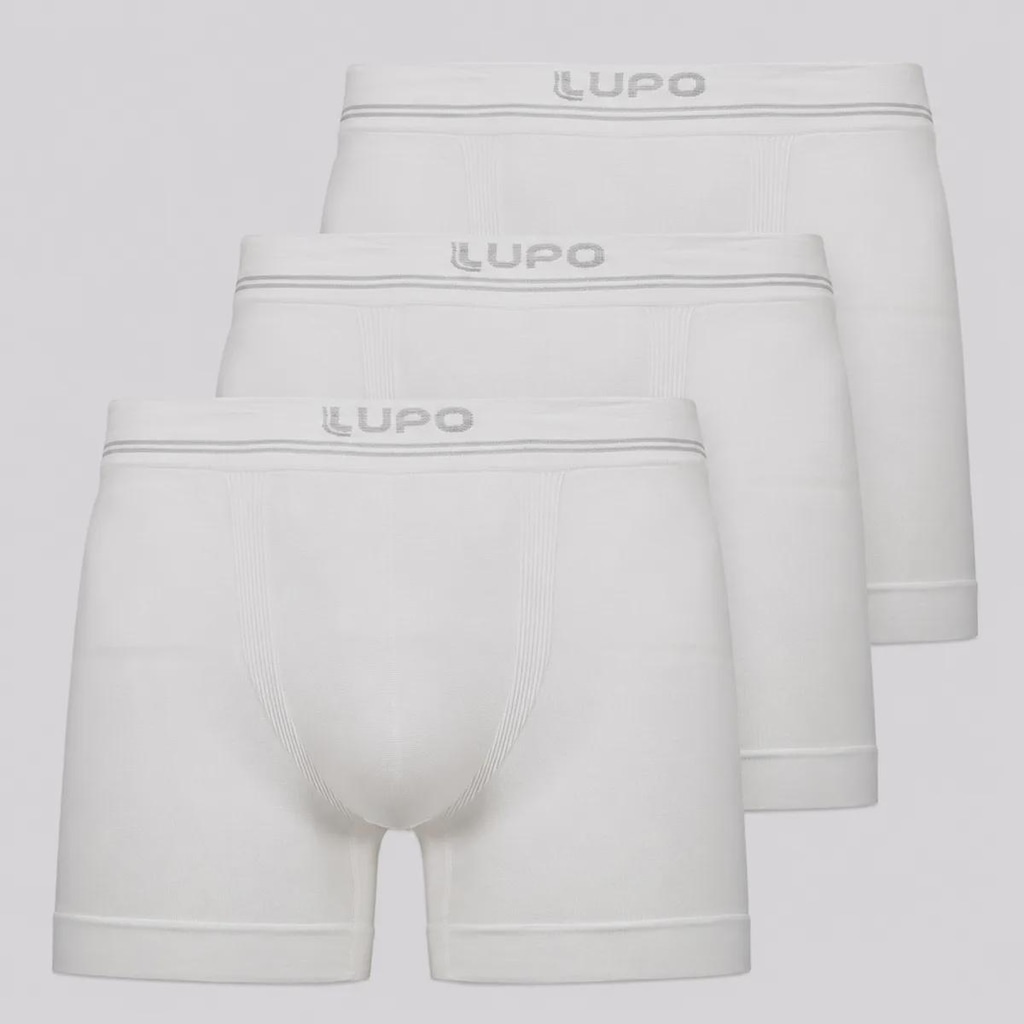 Imagem 1 do produto Kit 3 Cuecas Boxer Lupo Microfibra Sem Costura Adulto