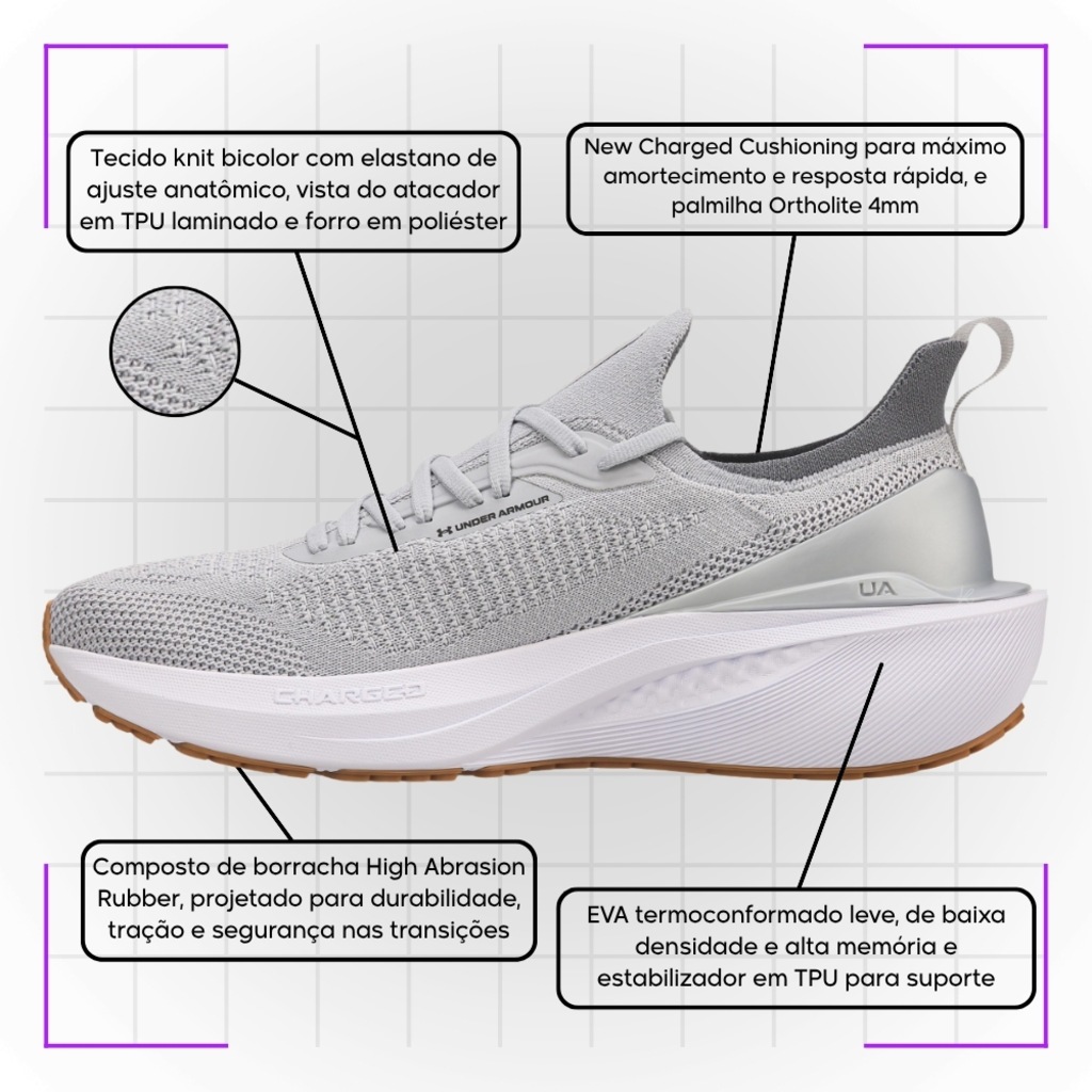 Imagem 5 do produto Tênis Unissex Under Armour Charged Quicker 2