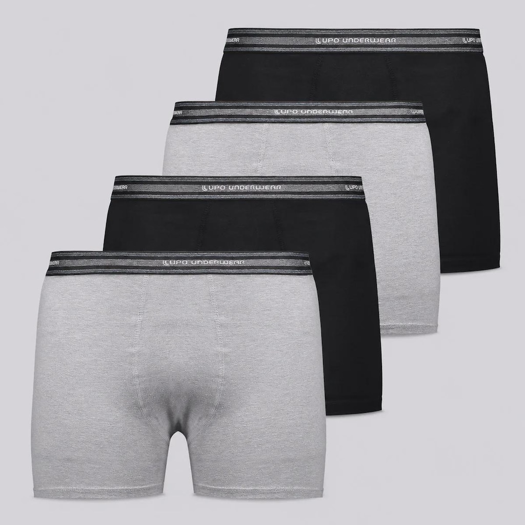 Imagem 1 do produto Kit 4 Cuecas Boxer Lupo com Elastano Adulto