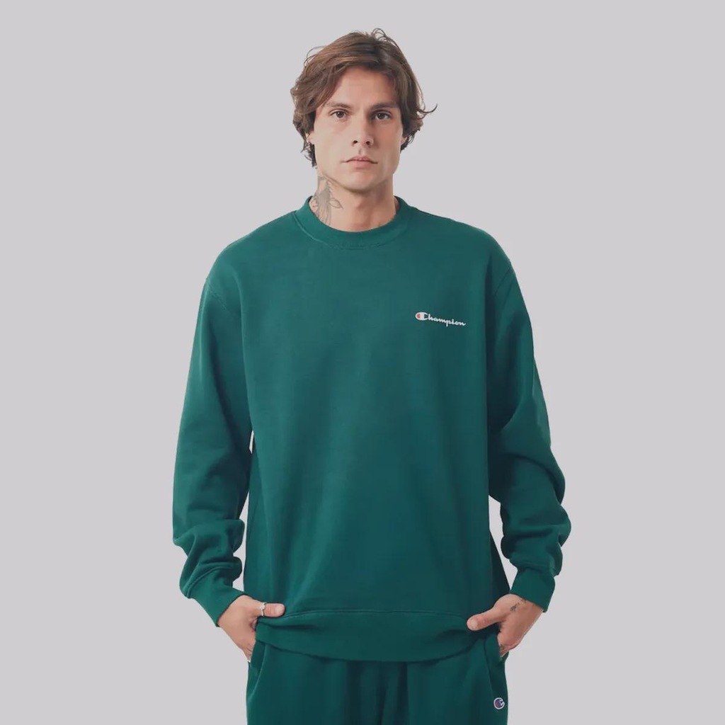 Imagem 1 do produto Blusão de Moletom Champion Crewnek Athletic Mini Script Masculino