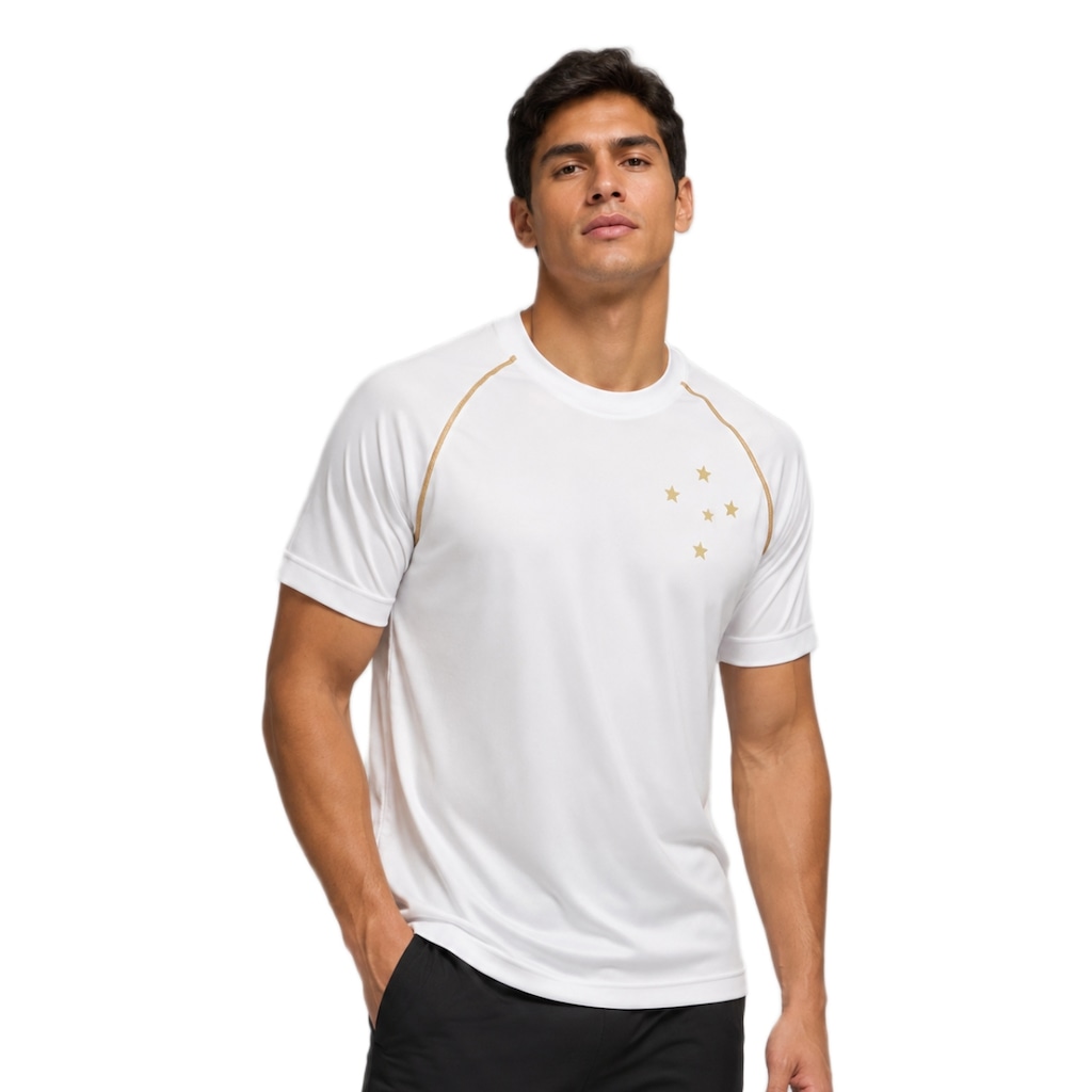 Imagem 2 do produto Camisa do Cruzeiro Raglan Gold Braziline - Masculino