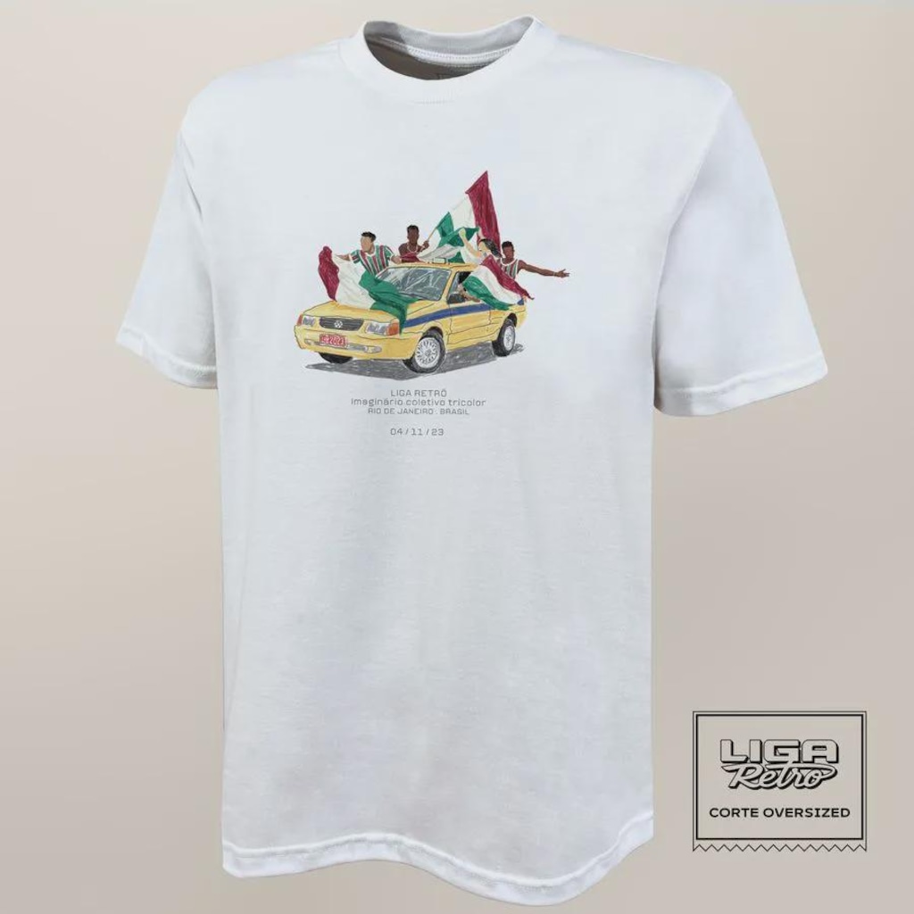 Imagem 1 do produto T-Shirt Oversized Fluminense Taxi - Liga Retrô - Masculina