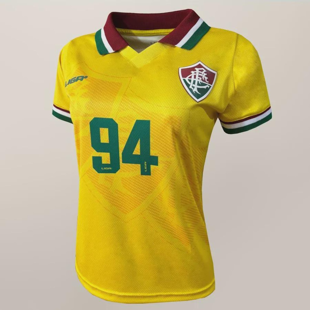 Imagem 1 do produto Camiseta Fluminense Brasil 1994 Liga Retro Feminina