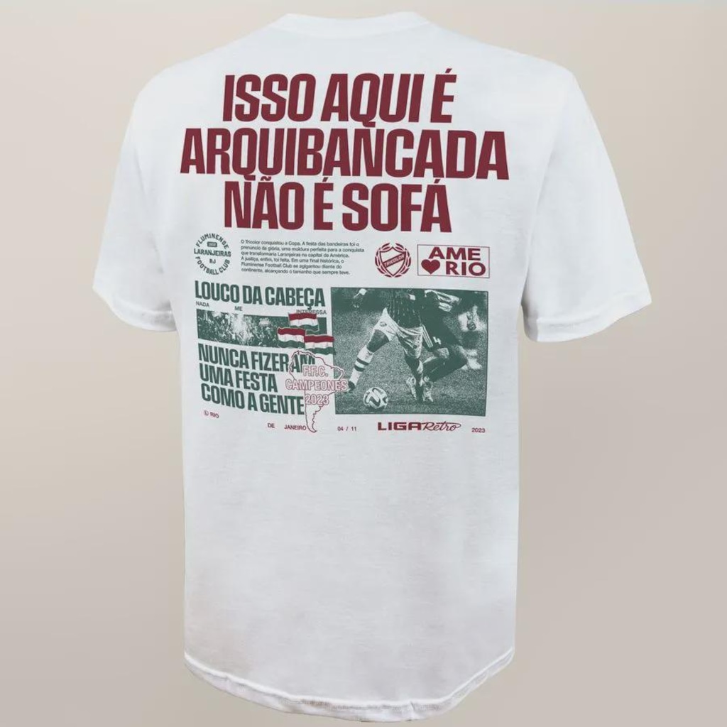 Imagem 2 do produto T-Shirt Oversized Fluminense Arquibancada - Liga Retro - Masculino