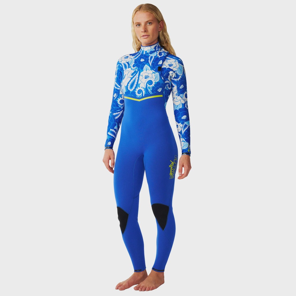 Imagem 1 do produto Long John Rip Curl X Farm Rio E-Bomb 3/2mm Zip Free Tropical Groove Importado - Feminino