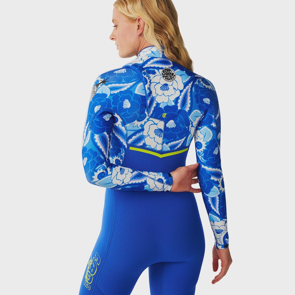 Imagem 3 do produto Long John Rip Curl X Farm Rio E-Bomb 3/2mm Zip Free Tropical Groove Importado - Feminino