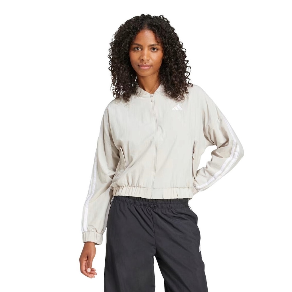 Imagem 1 do produto Jaqueta adidas Feminina Bomber Malha Essentials Três Listras Lifestyle
