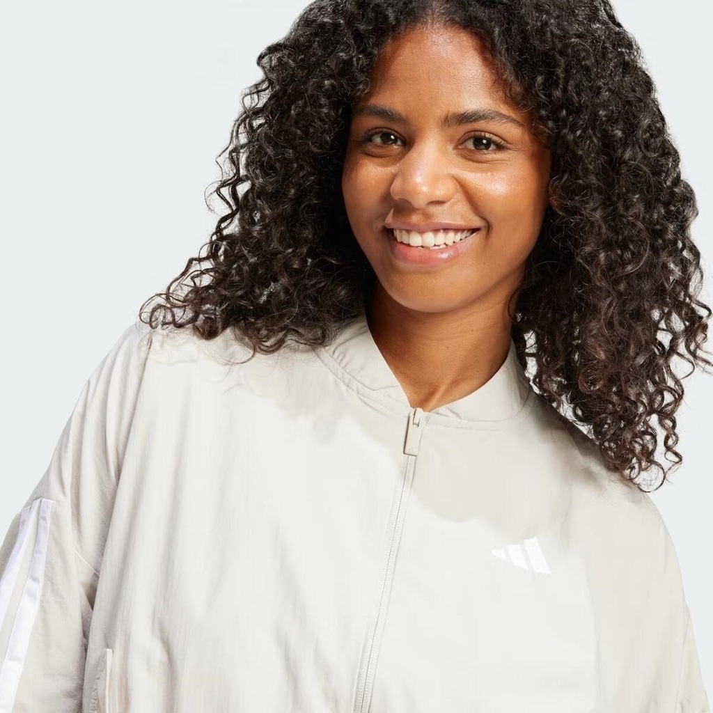 Imagem 4 do produto Jaqueta adidas Feminina Bomber Malha Essentials Três Listras Lifestyle