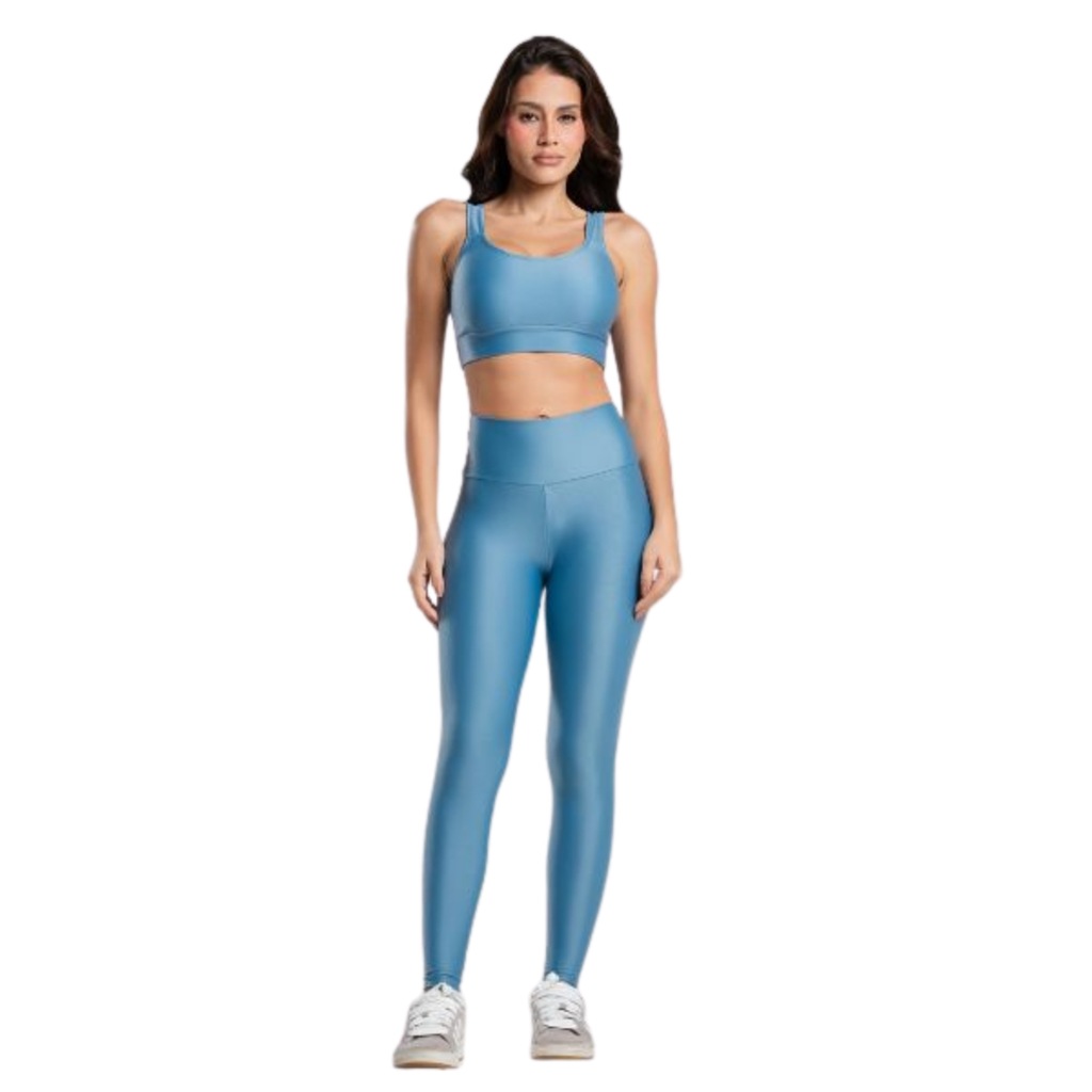 Imagem 1 do produto Conjunto Esportivo Top e Calça Brilhoso Vekyo Feminino
