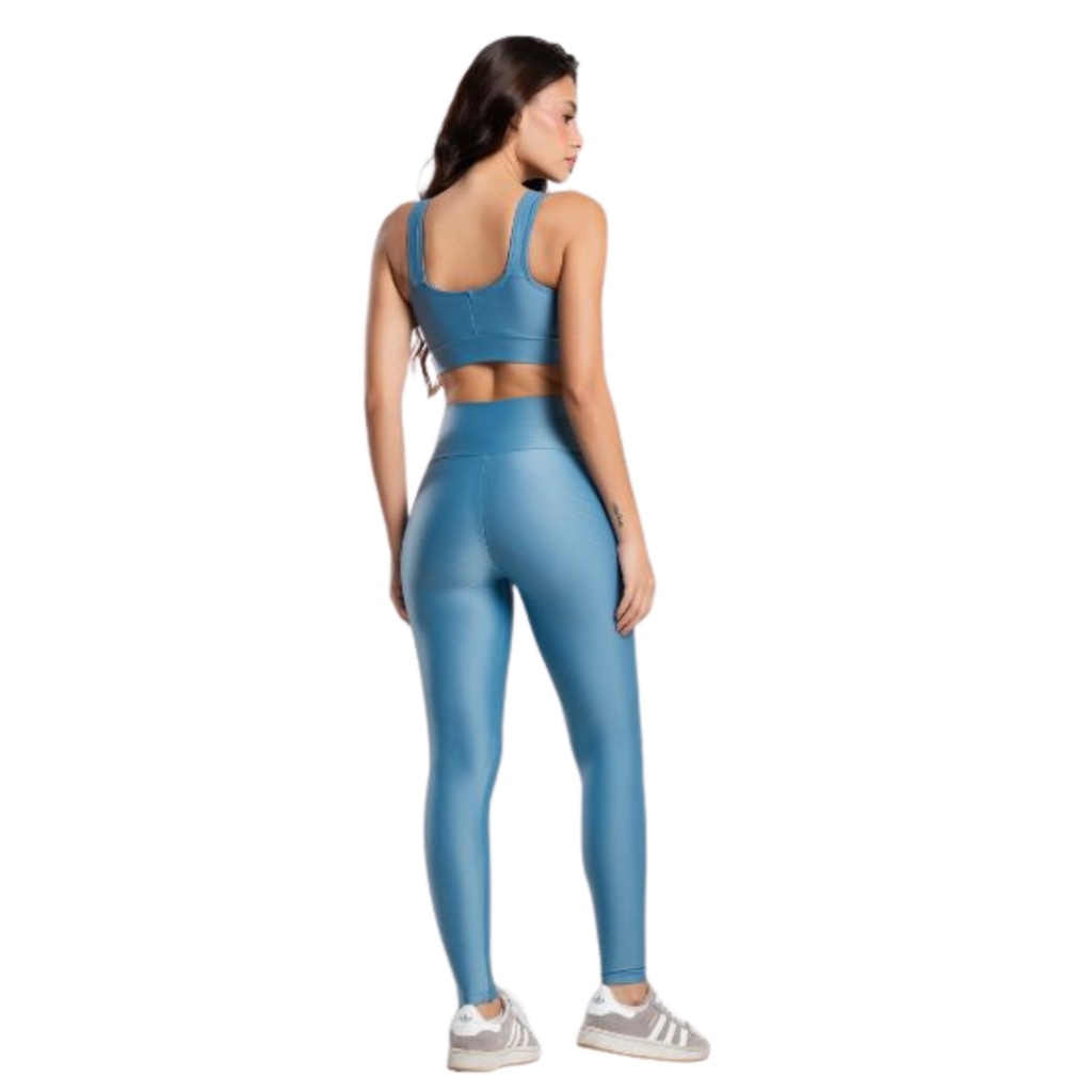 Imagem 3 do produto Conjunto Esportivo Top e Calça Brilhoso Vekyo Feminino