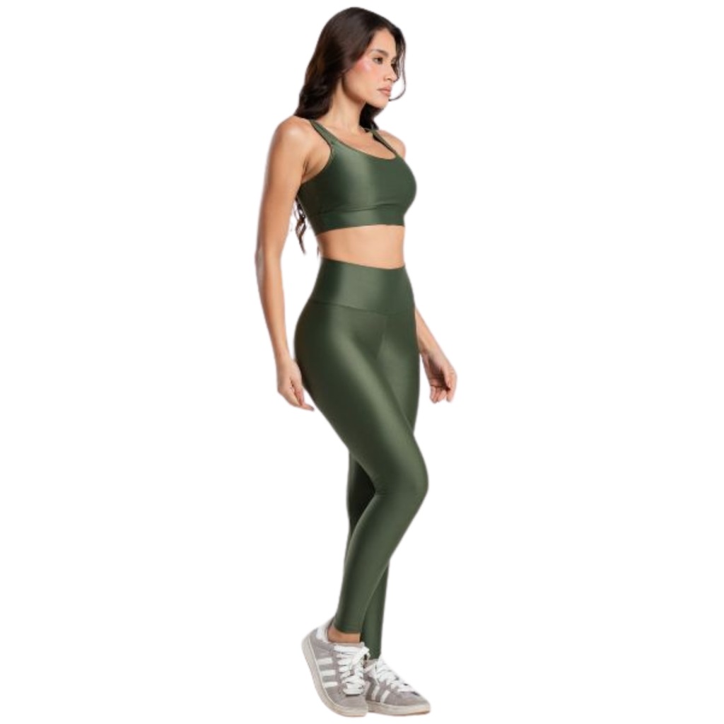 Imagem 2 do produto Conjunto Esportivo Top e Calça Brilhoso Vekyo Feminino