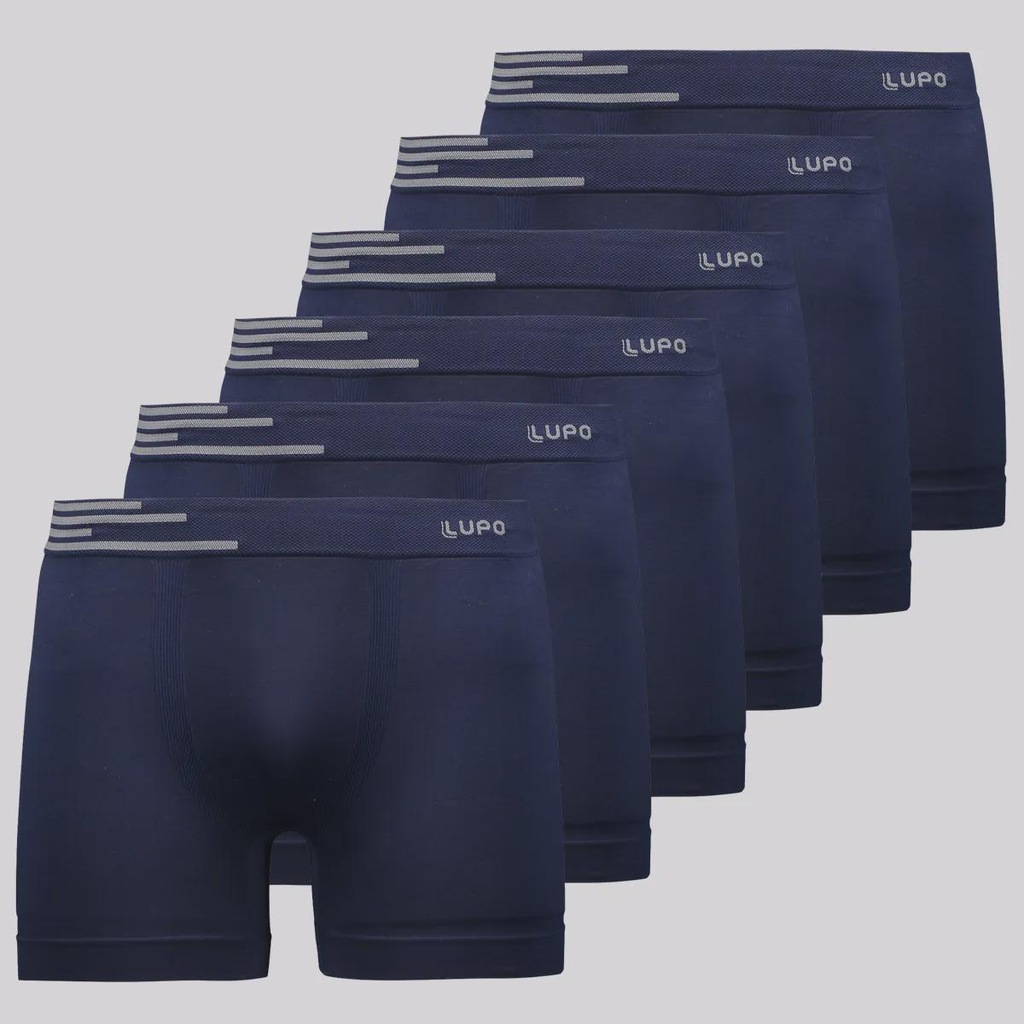 Imagem 1 do produto Kit 6 Cuecas Boxer Lupo Light Fit Adulto