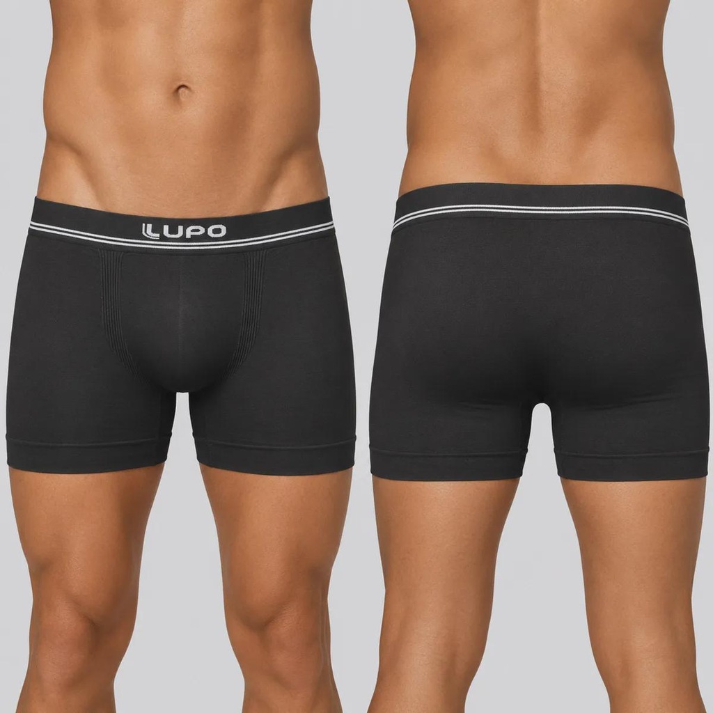 Imagem 3 do produto Kit 6 Cuecas Boxer Lupo Microfibra Sem Costura Adulto