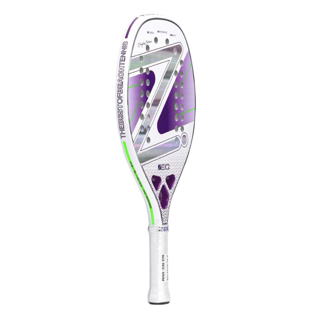 Imagem 3 do produto Raquete de Beach Tennis Zeiq Pro Violet Collani White 3k